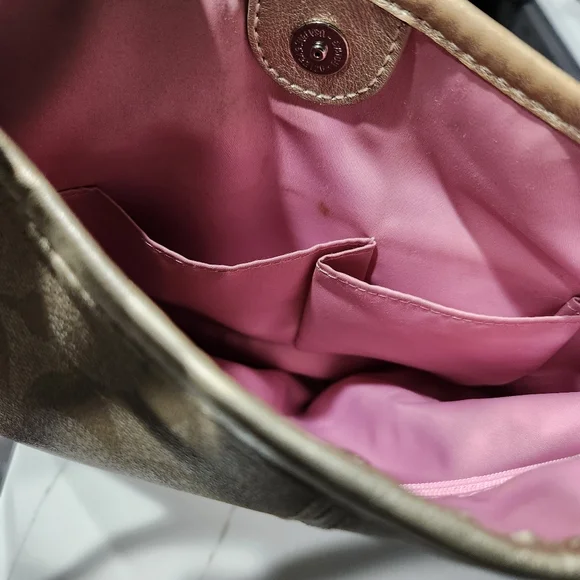 Coach Vintage Shoulder Bag, and wallet Signature, Beige, M1073-F15704 - Picture 13 of 16